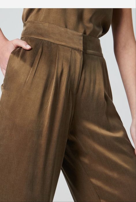 Pantaloni kaki satinati s