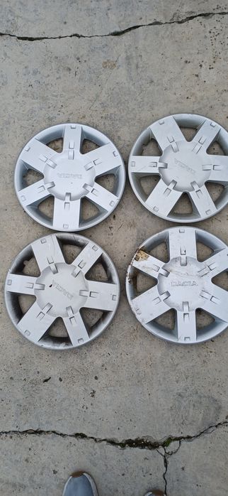 8  jante tabla Logan: 4 cu anvelope de vara si 4 simple