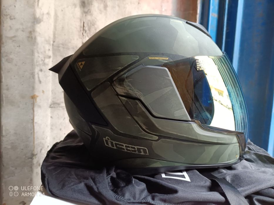 Casca moto/scuter Icon Airflite, El Centro Black/Battlescar II
