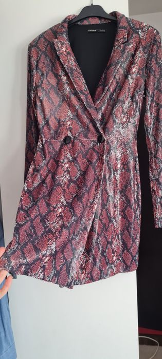 Sacou lung/Rochie cu imprimeu animal