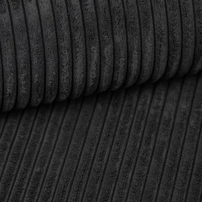 NOU Coltar L, negru, extensibil, 240/200cm