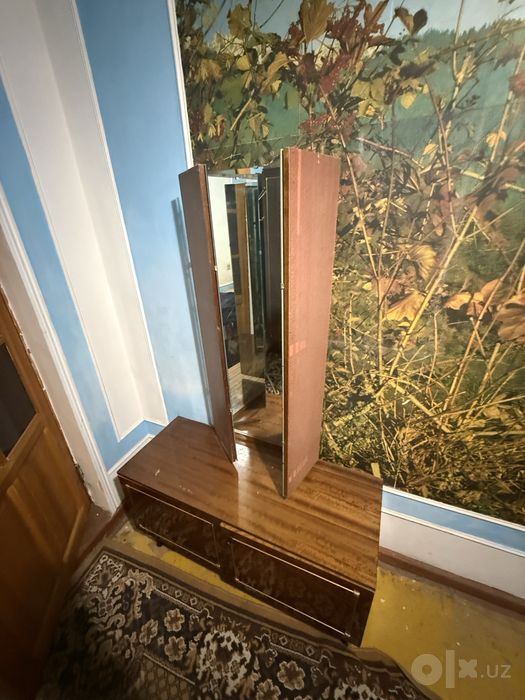 2 спальная кроват, шкаф и трумо