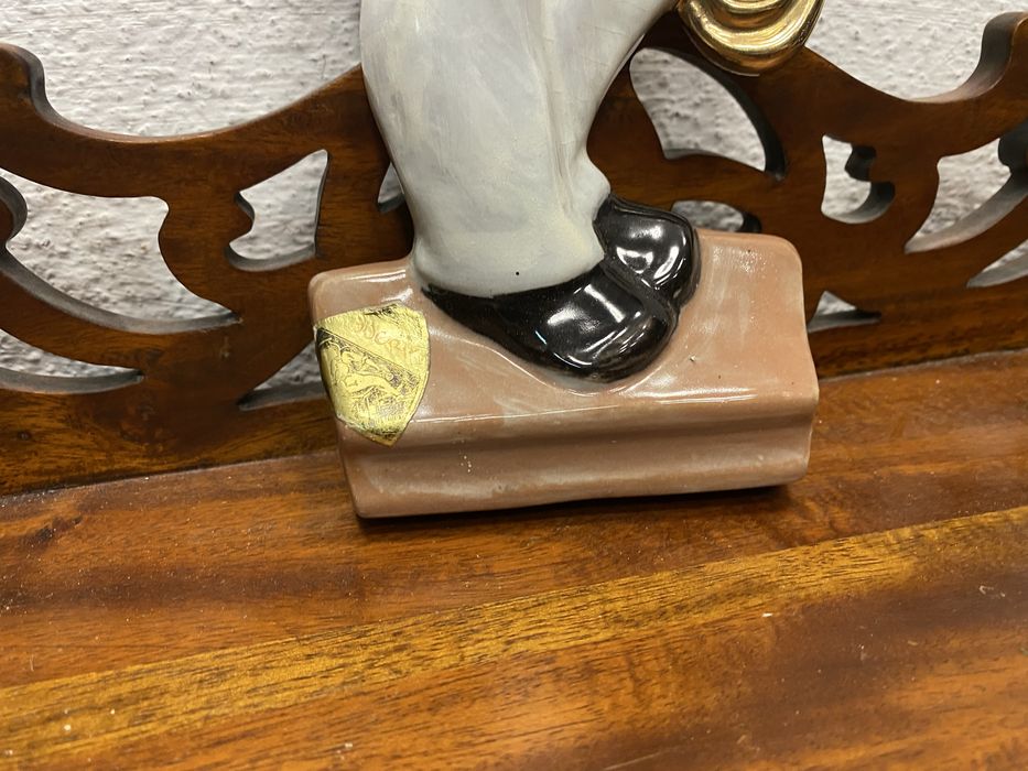 Порцеланова фигура пано за стена  на барабанист Boch Belgium 1950 г.