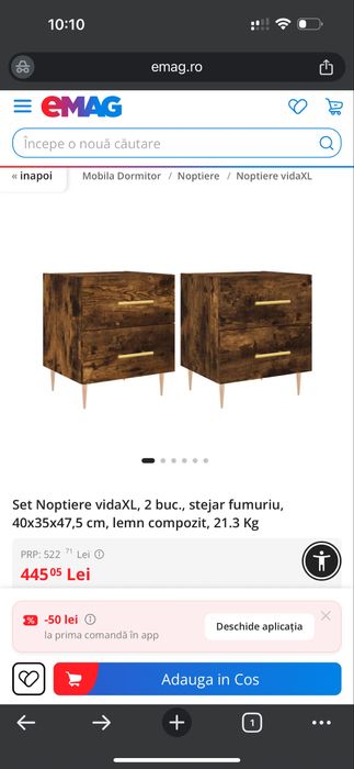 Set noptiere nou nemontat