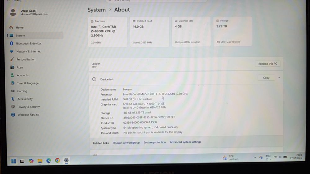 Laptop Lenovo Legion y530