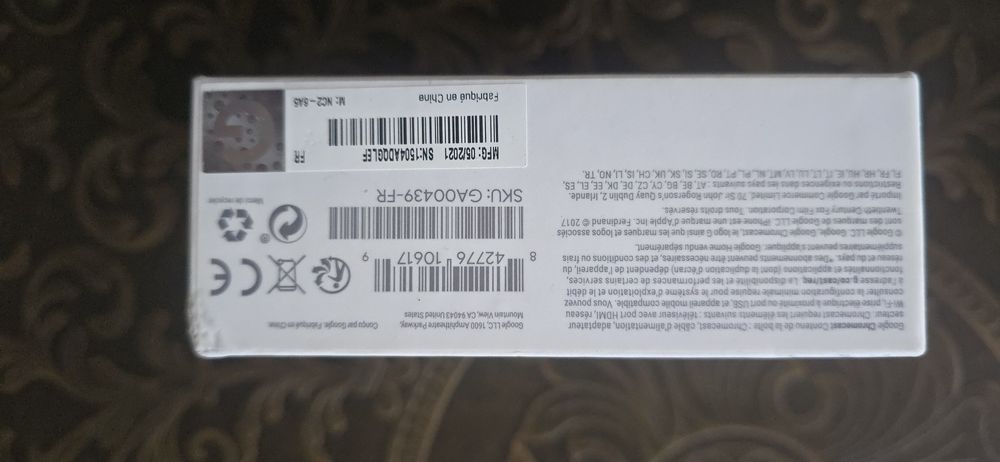 Chromecast Google 3rd Gen.