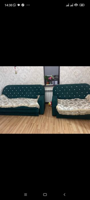 Диван+ кресло раскладной. Б/у