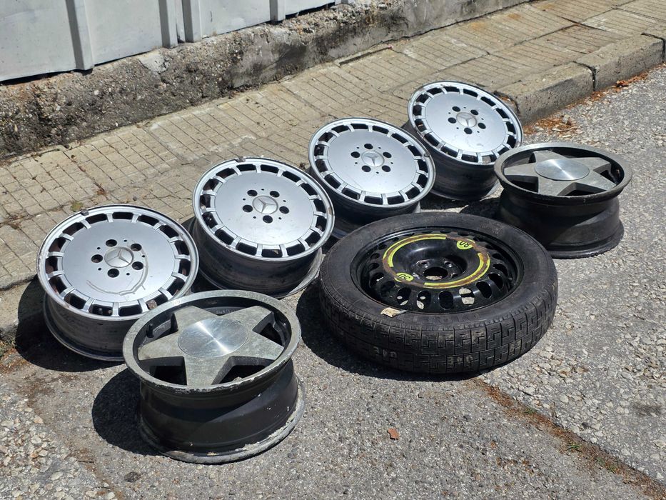 Лети джанти за Mercedes 15" 5x112 (W201 / W124) - 6Jx15 ET49 и Резервна гума патерица за 155/70/R17 110M Mercedes 2194000002