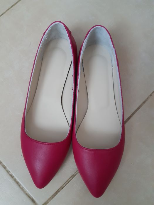 Balerini fucsia piele marimea 35
