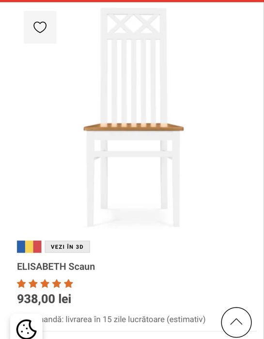 Masa si scaune dining  seria Elisabeth Mobexpert