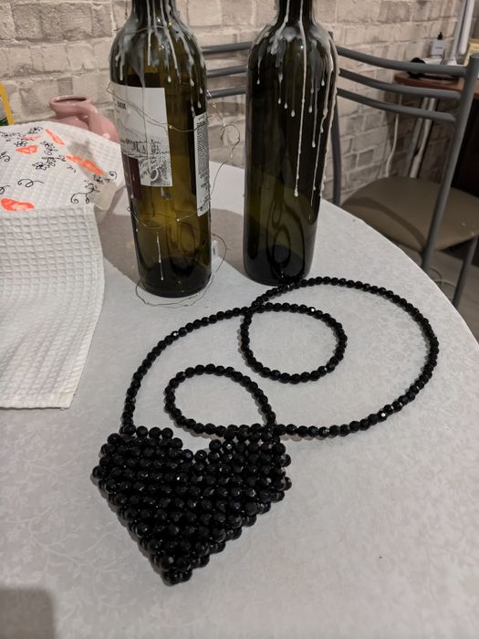 Сумочка сердечко из бусин