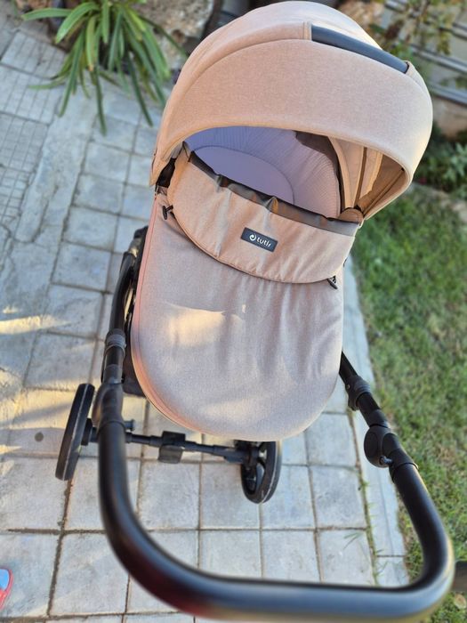 Бебешка количка Tutis Uni 3+, 2в1, цвят nougat