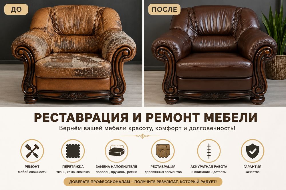 Реставрация мебели и ремонт