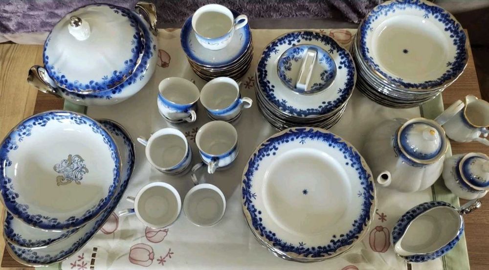 Serviciu de masa portelan cu cobalt 72 de piese