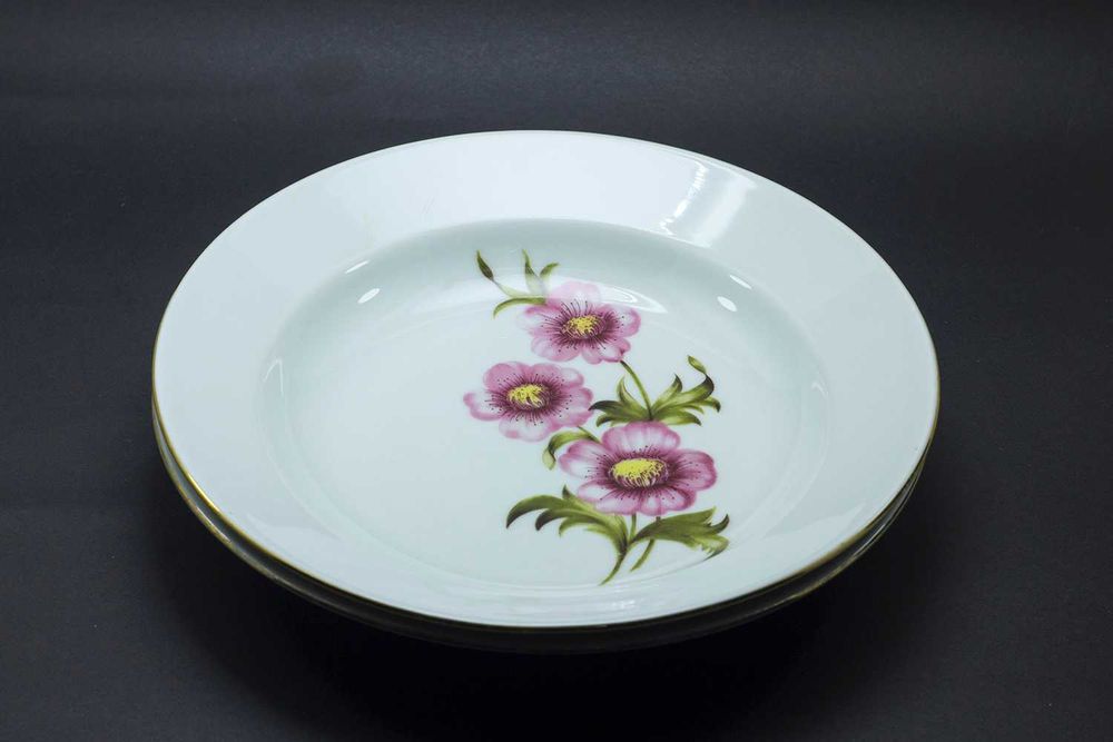 Тарелки "Ветка шиповника", - 6 шт, старая Германия - KAHLA (Кахла)