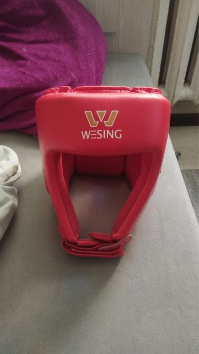 Боксерский шлем Wesing красный L Размер
