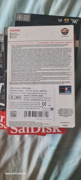 Vând carduri 4K  Micro Sd SanDisk  de 512 și 256    pt aparate foto,Drone,telefoane