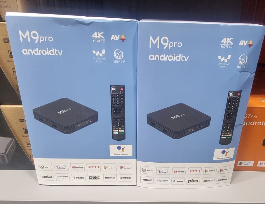 Android Smart TV Box M9 Pro со светодиодной подсветкой, четырехъядерны