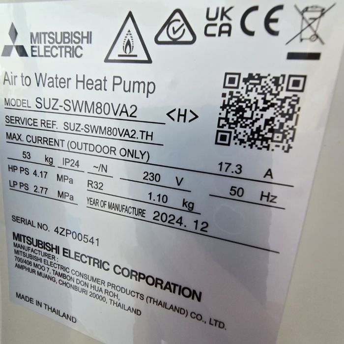 Pompă Caldură Aer-Apă Mitsubishi Ecodan ERST3OF-YM9E/SUZ-SWM80VA2 Nou Trifazat 18 kw