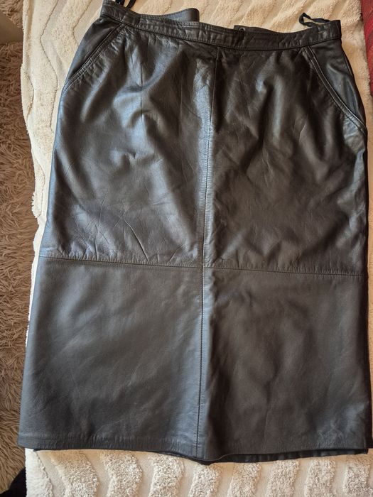 Дамски поли естествена кожа