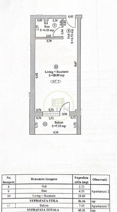 Vedere spre munti si parcare la DaVinci Homes - Apartament 1 camera de