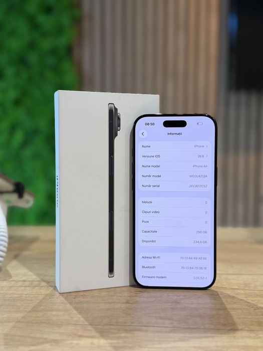 iPhone Air 256Gb Black/Baterie100%/Garantie 1 an @atsgsm.ro