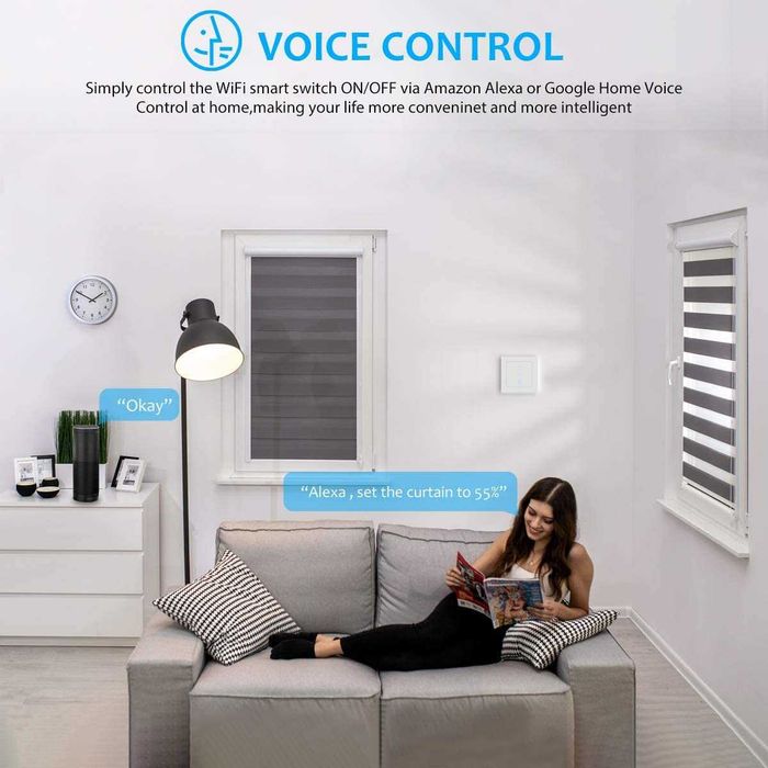 Comutatori pt jaluzele WLAN [Gen. 6]cu AlexaAlexa, Google Home si Siri