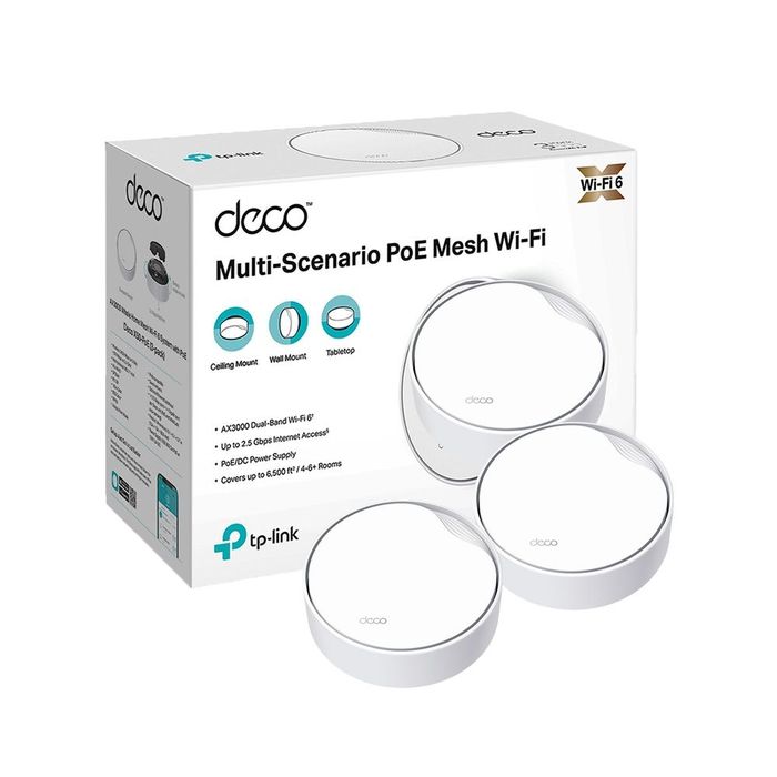 # TPlink Deco X50-PoE AX3000 3pack WiFi 6 router MESH система