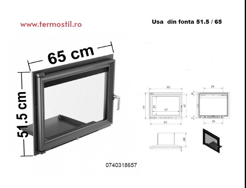 UȘĂ din Fonta pentru Șeminee - Sobe