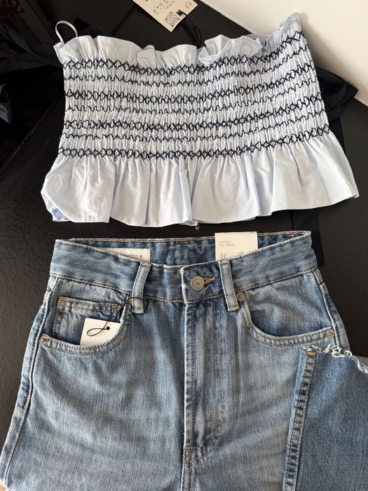 Дънки zara, висока талия