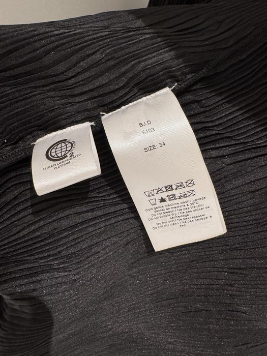 Плисирана рокля GANNI с колан – Черна – Размер 34 (XS)