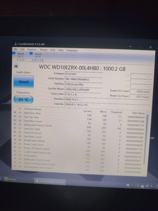 Hard-disk desktop WD green 1 tb 100%