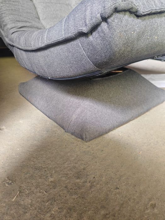 Fotoliu/Scaun relaxare cu 5 pozitii, rotire 360 grade, Casaria, sustine, tesatura gri