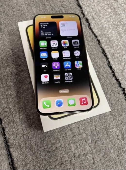 iPhone 14 ProMax 256Gb, Gold, full box, factura , bateria 100% - impecabil