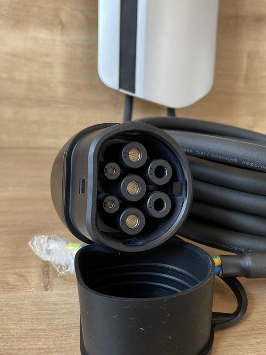 11 кВт Статична Зарядна Станция Wallbox Зарядно Електромобил 7м Тип 2