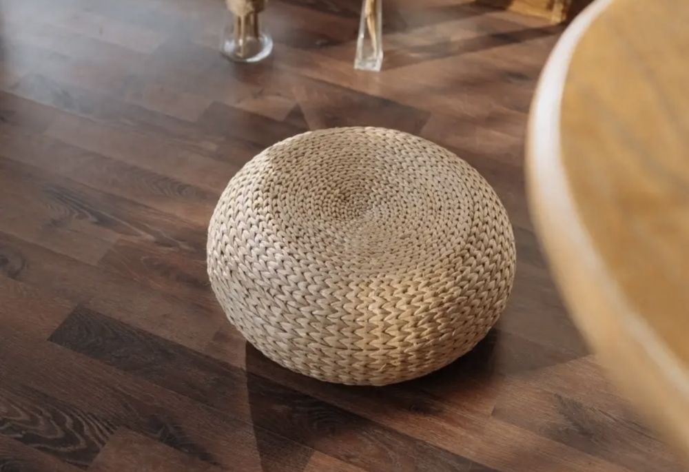 пуф плетеный круглый