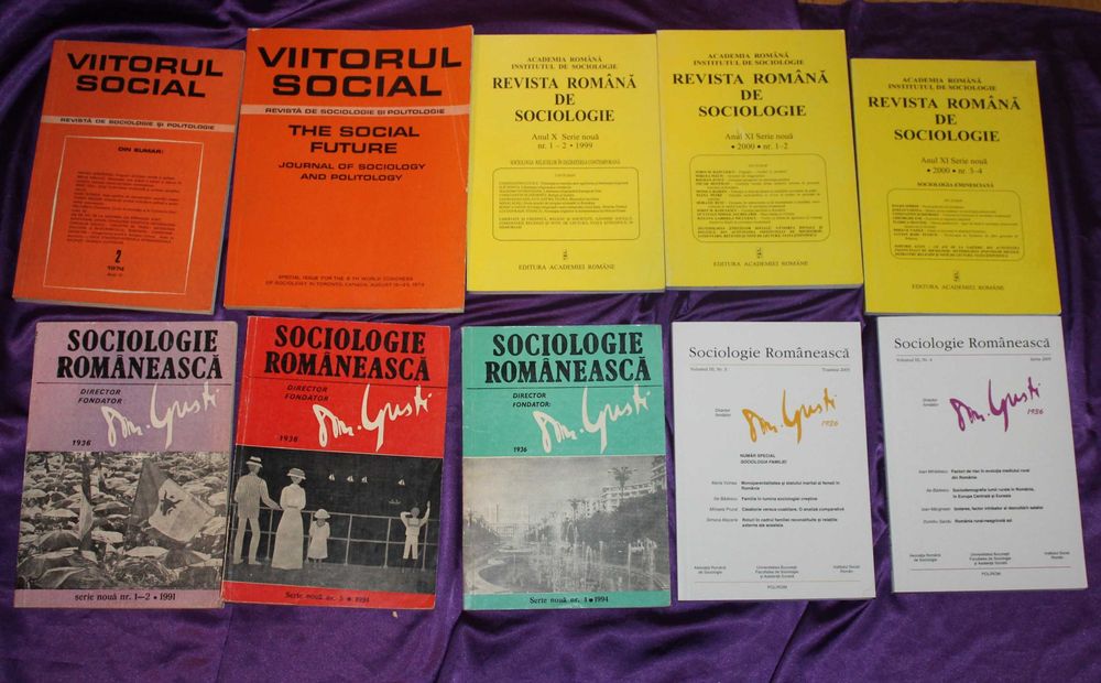 lot 54 carti reviste de sociologie  romaneasca Dimitrie Gusti Opere Anton Golopentia scoala sociologica de la Bucuresti Viitorul social Lupta de clasa