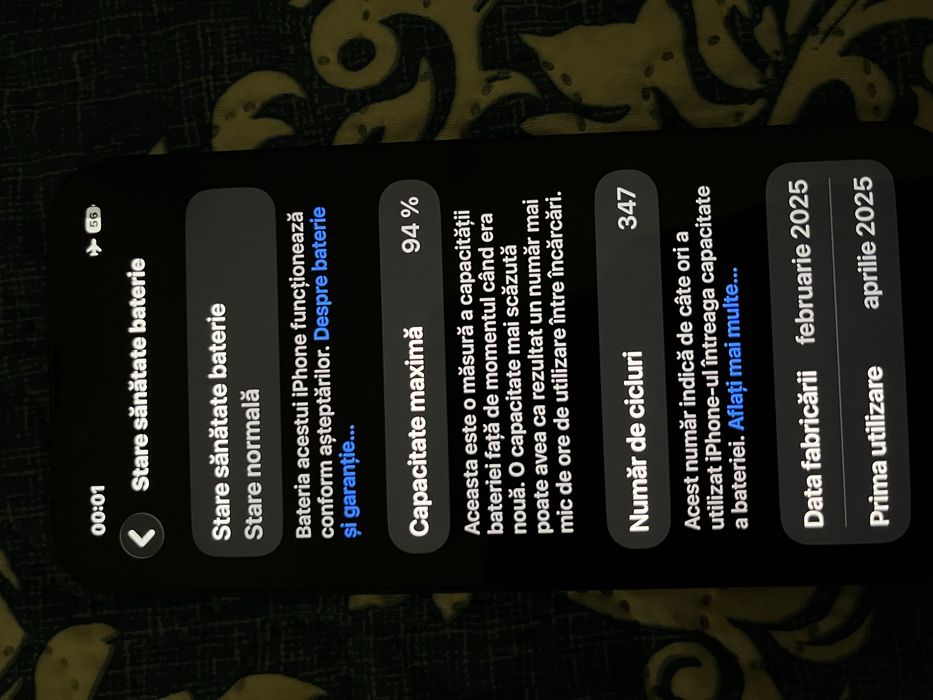 iPhone 16e singura problema are spatele crepat in rest merge perfect functional