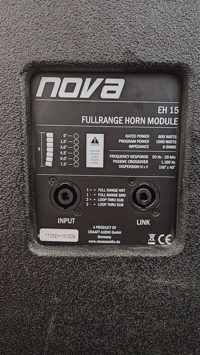 Sistem PA profesional NOVA – 2x E18SUB + 2x EH15 + DC4000