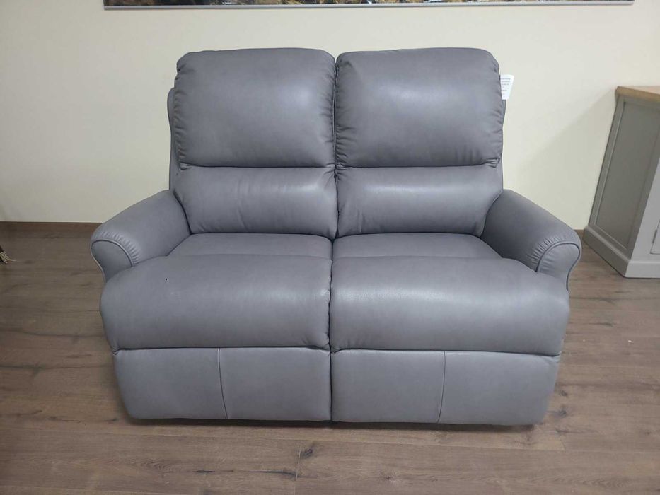 ПРОМОЦИЯ!!! Сив кожен комплект диван двойка и фотьойл G Plan