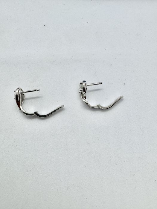 Сребърни обеци с мойсанит (Диамант) 0.5 карата