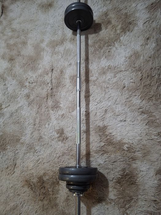 Штанга с дисками, разборная.