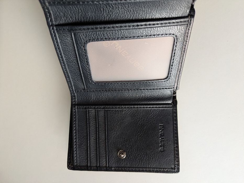 Portofel barbati din piele - albastru - NOU