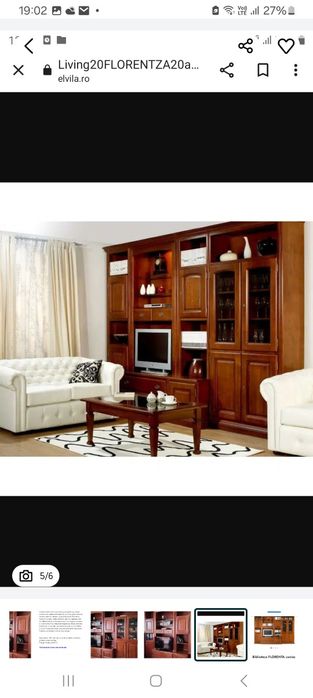 Biblioteca Florenta lemn masiv