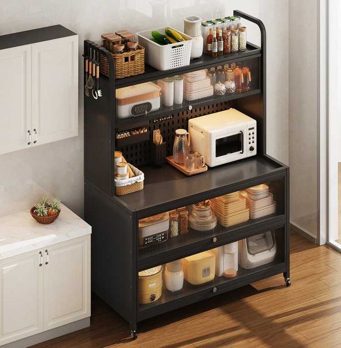 Кухонный шкаф премиум | Металл | Прозрачные /metall oshxona shkafi