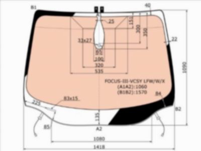 Стекло лобовое с полным обогревом  Ford Focus