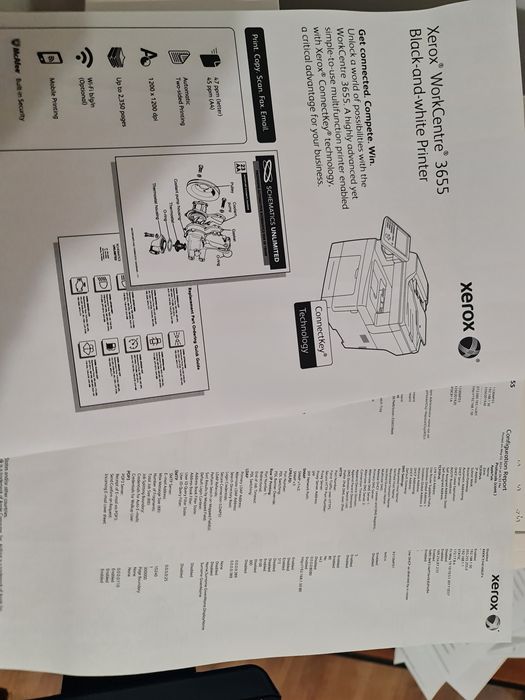 Imprimanta multifunctional laser Xerox 3655