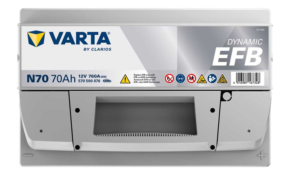 Baterie auto acumulator Varta Dynamic EFB 70Ah 760A N70