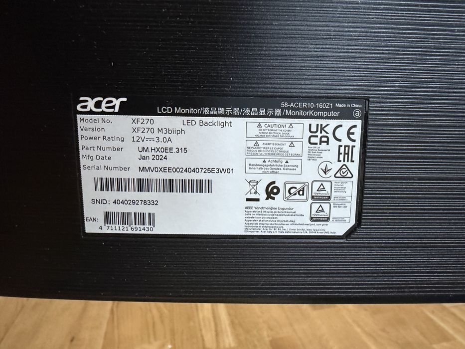 Vand monitor Acer