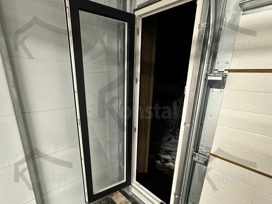 Garaj izolat 7x5,5 TERMOLINE-ULTRA + streașină 0,5 m + lamele